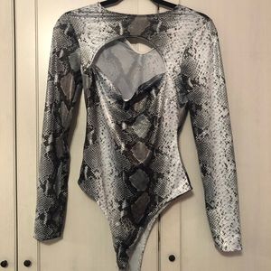 NWT Fashionova snakeskin body suit